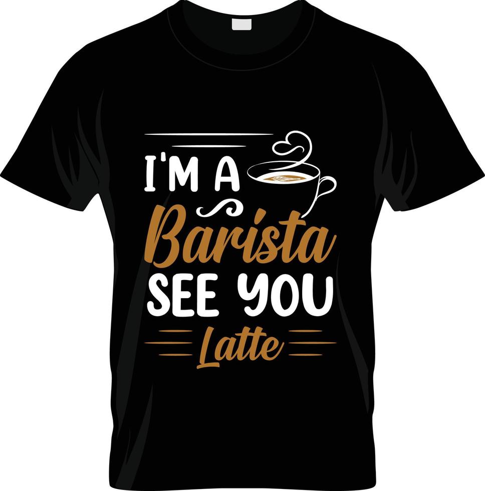 Barista-Kaffee-T-Shirt-Design, Barista-Kaffee-T-Shirt-Slogan und Bekleidungsdesign, Barista-Kaffee-Typografie, Barista-Kaffee-Vektor, Barista-Kaffee-Illustration vektor