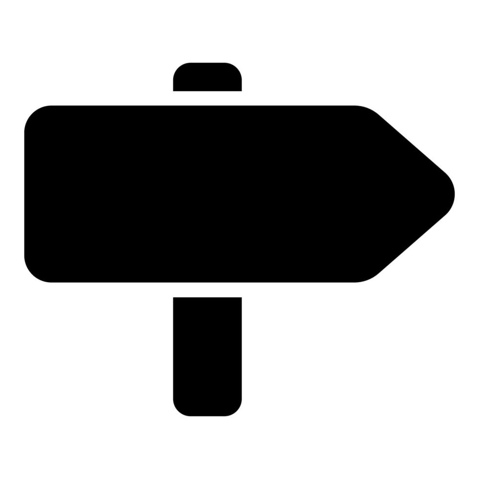 Glyph-Richtungssymbol auf weißem Hintergrund vektor