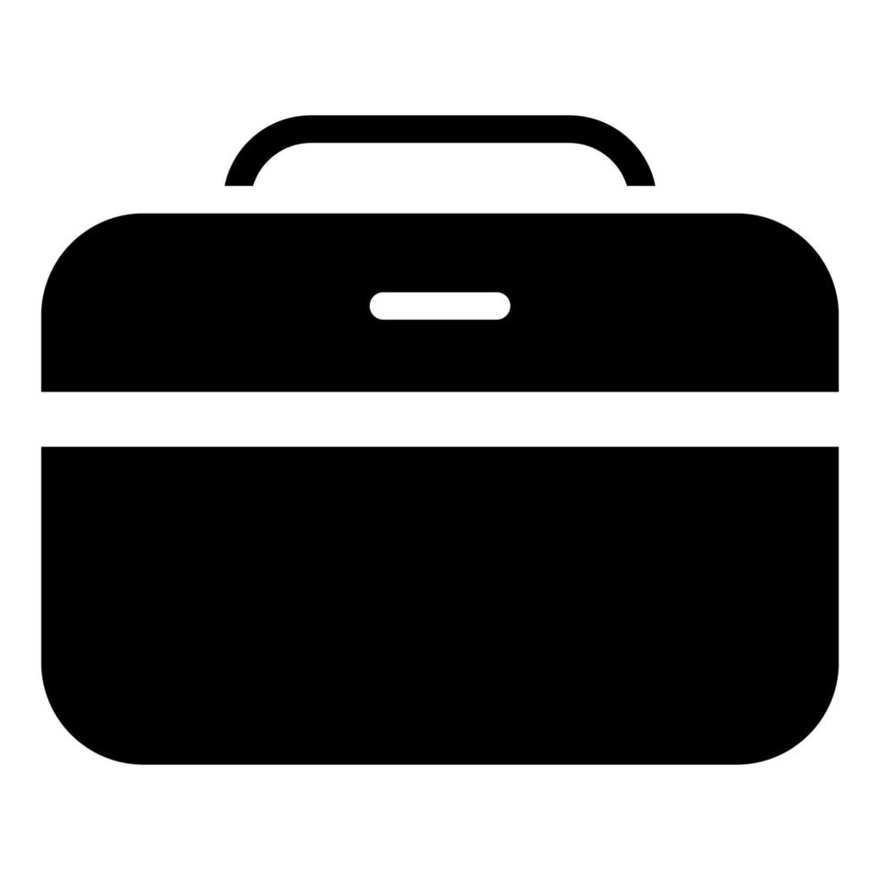 glyf resväska ikon på vit bakgrund vektor