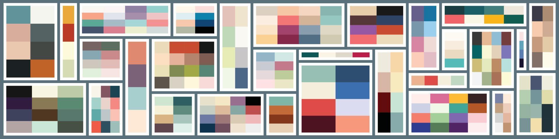 sammlung von vintage-farbpaletten, farben, vintage-farbe vektor