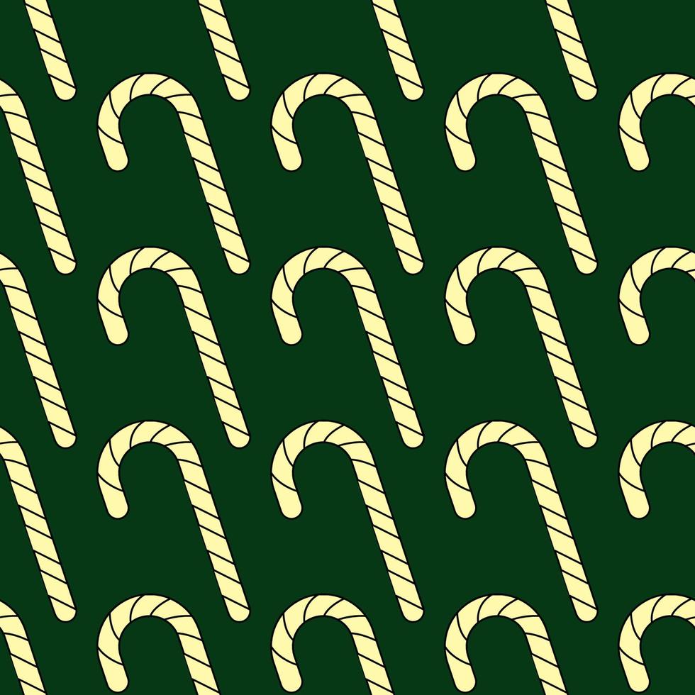 mönster av gul klubba på mörk grön bakgrund vektor