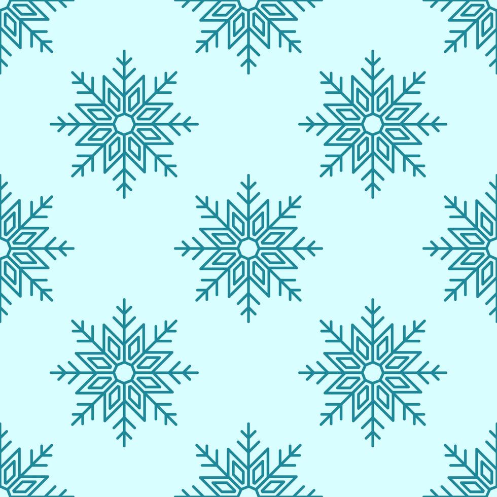 lebendiges Vektornahtloses Muster blauer Schneeflocken für Websites, Stoffe, Textilien, Kleidung, Verpackungen. winter-, weihnachts- und neujahrskonzept vektor