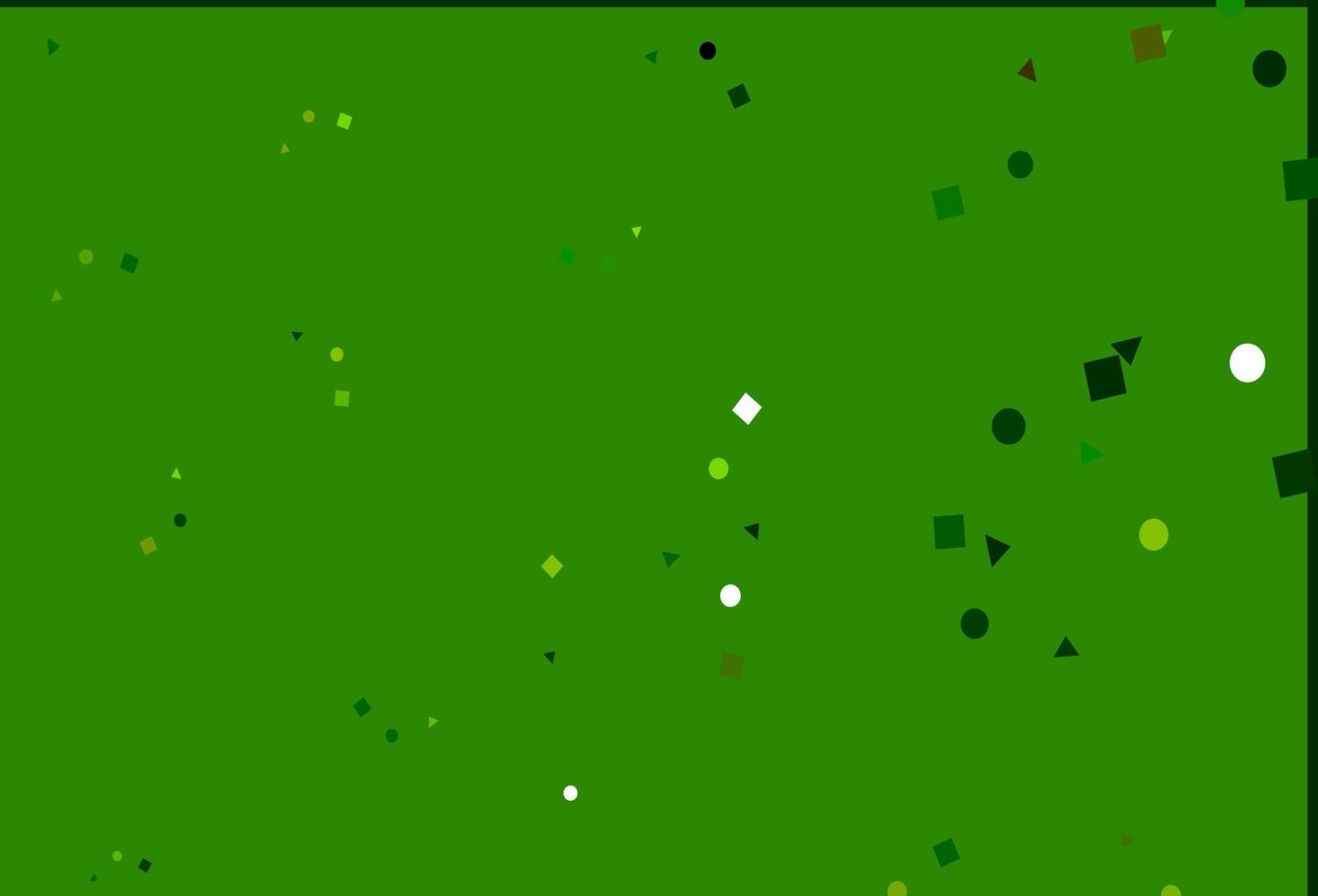 hellgrüne Vektorvorlage mit Kristallen, Kreisen, Quadraten. vektor