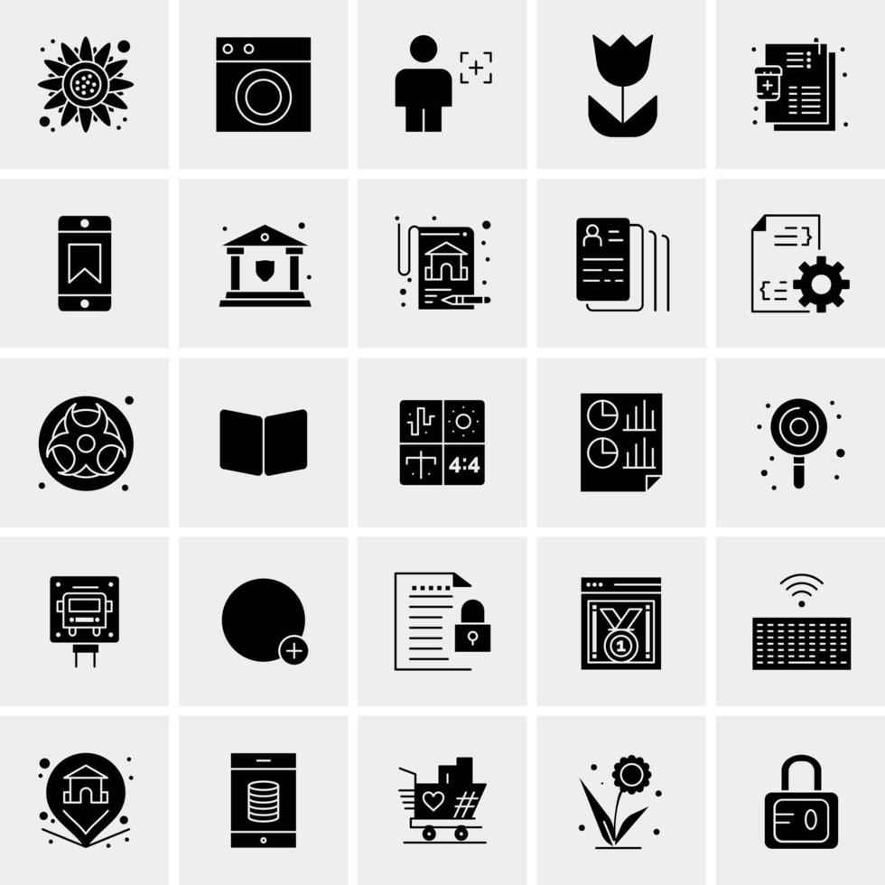 25 universelle Business-Icons Vektor kreative Icon-Illustration zur Verwendung in Web- und Mobilprojekten