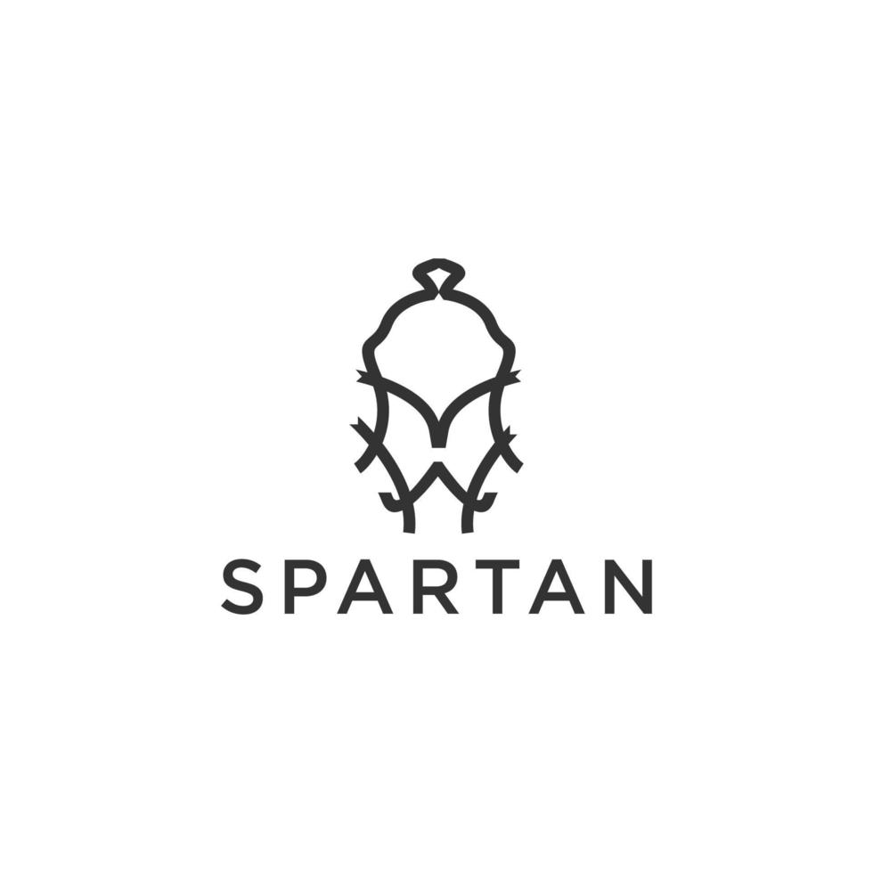 Spartan-Logo-Icon-Design-Vorlage vektor