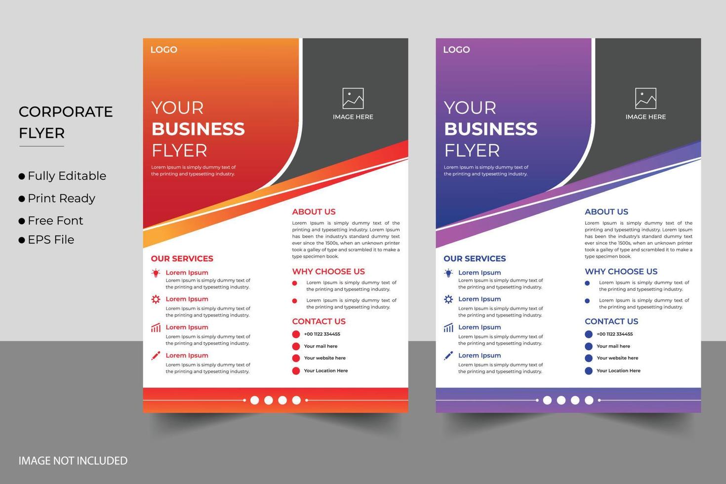 Corporate Business Flyer und Firmenvektorvorlagendesign vektor