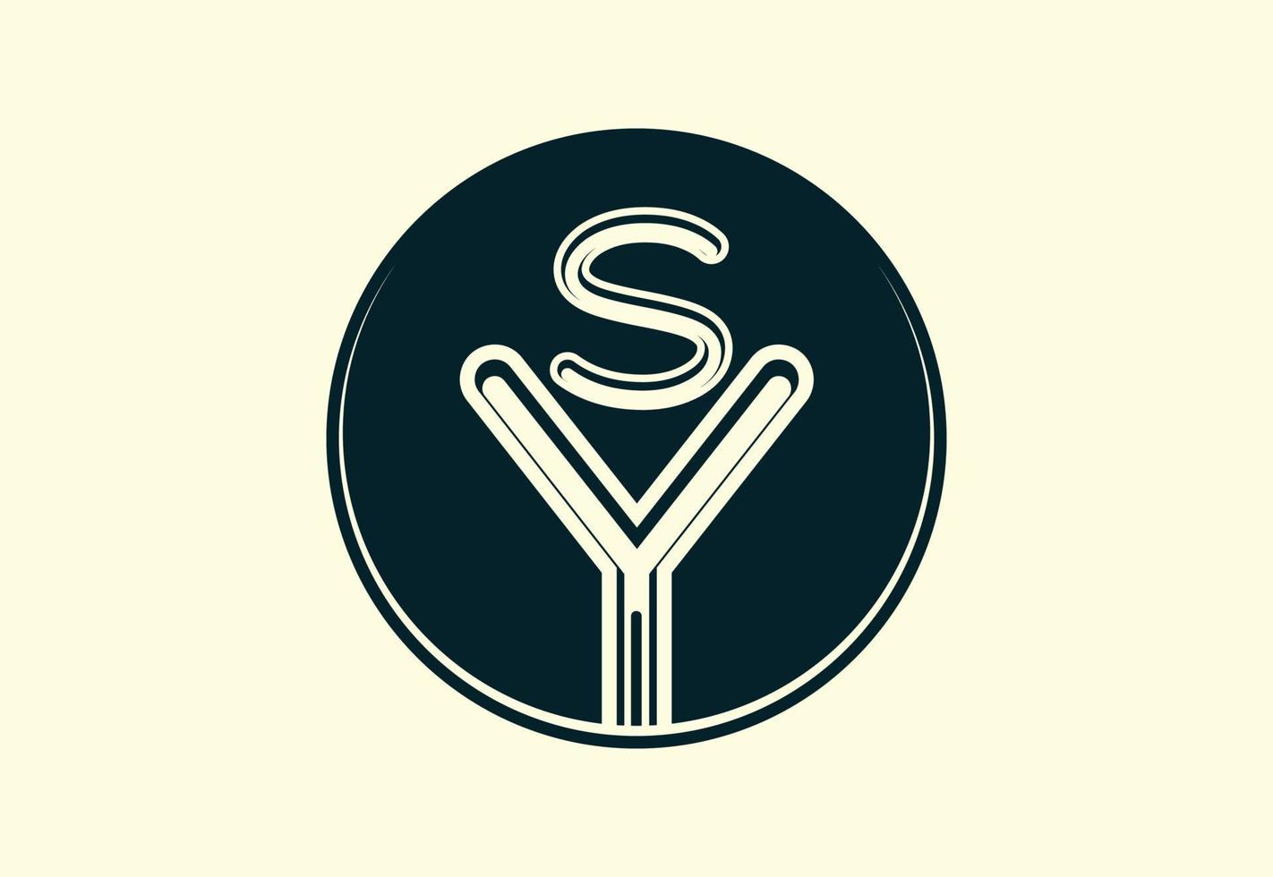 sy-Brief-Logo und Icon-Design-Vorlage vektor