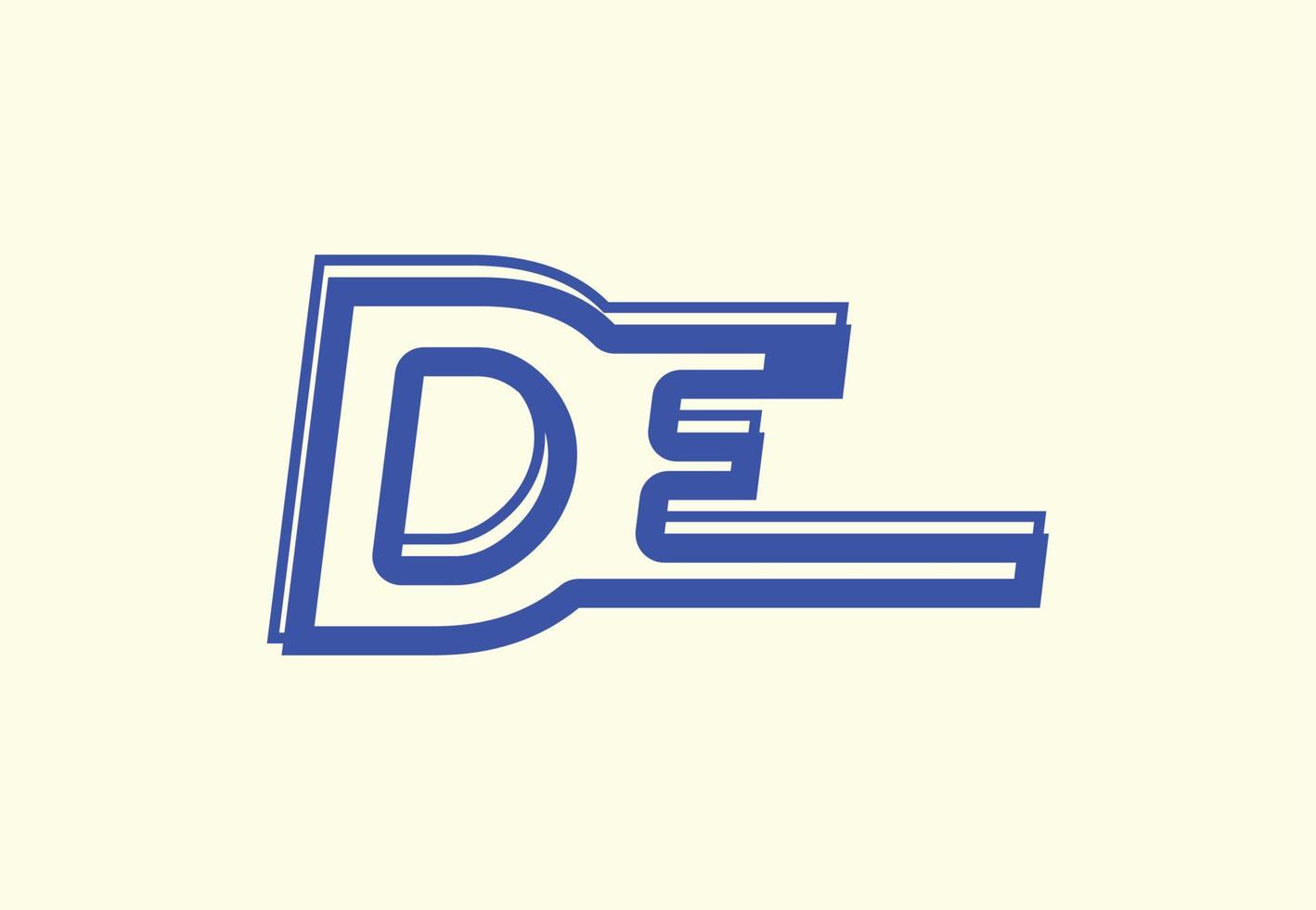 de Brief Logo und Aufkleber-Design-Vorlage vektor