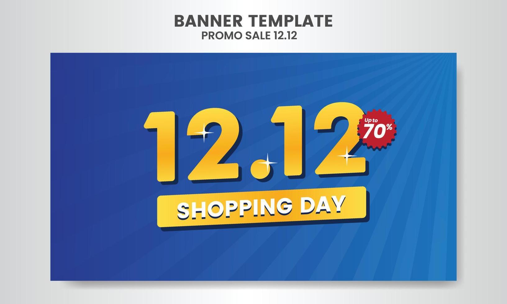 12.12 Einkaufstag Flash Sale Super Sale Banner Template Design Sonderangebot Rabatt vektor