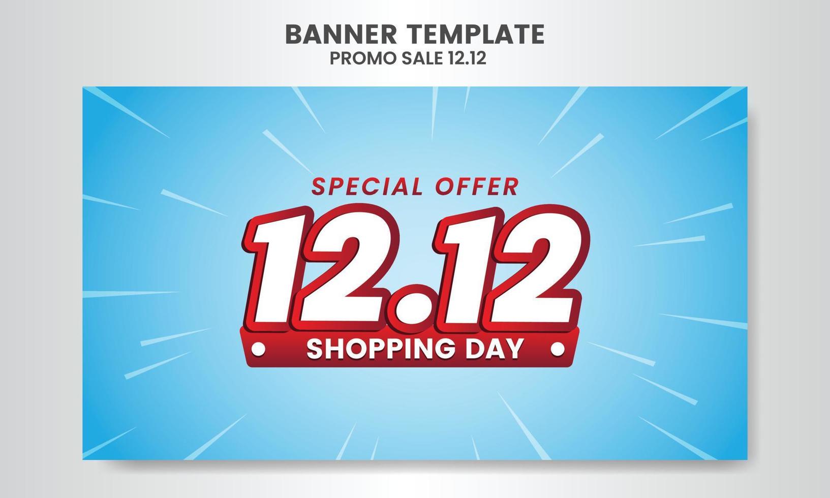 12.12 Einkaufstag Flash Sale Super Sale Banner Template Design Sonderangebot Rabatt vektor