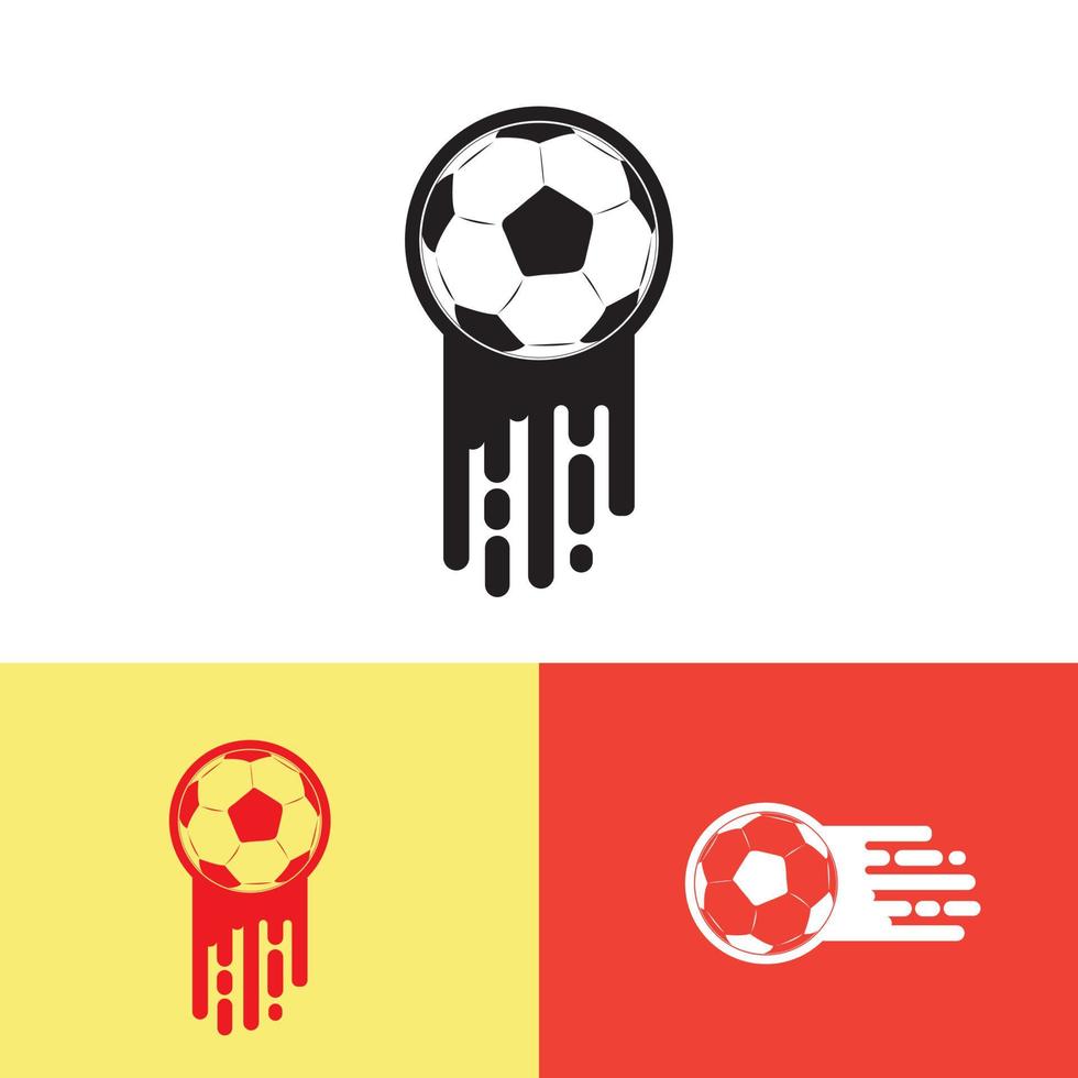 Fußball-Fußball-Logo, Zeichen, Emblem-Design-Vorlagen in verschiedenen vektor