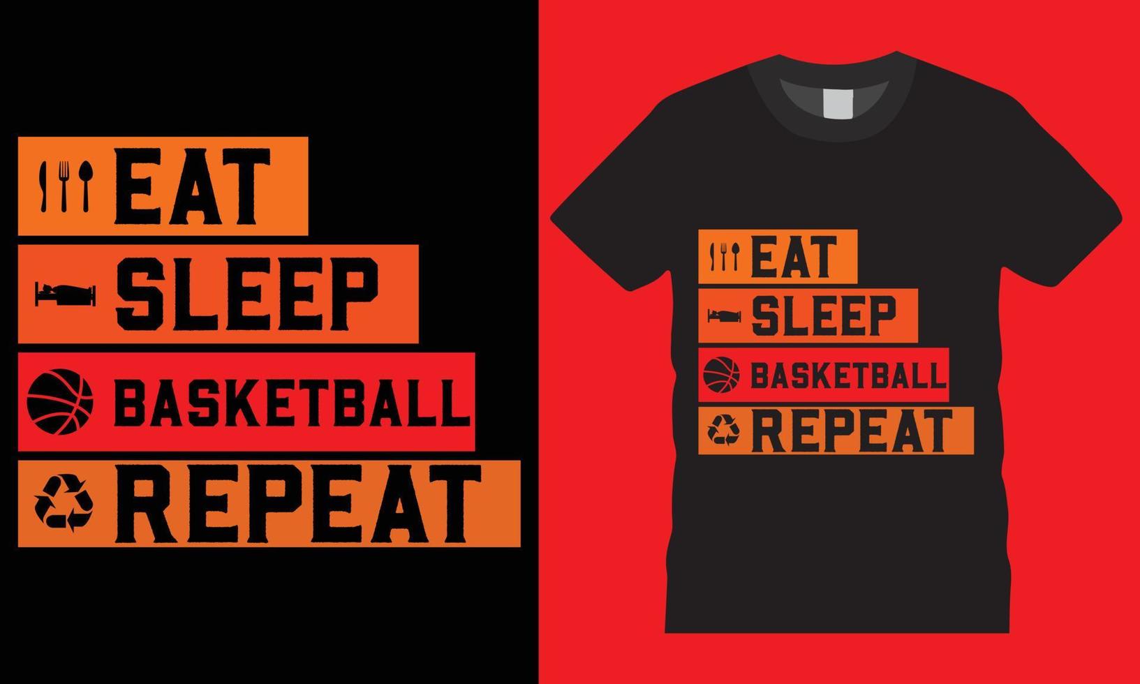 typografi basketboll kreativ t-shirt design vektor