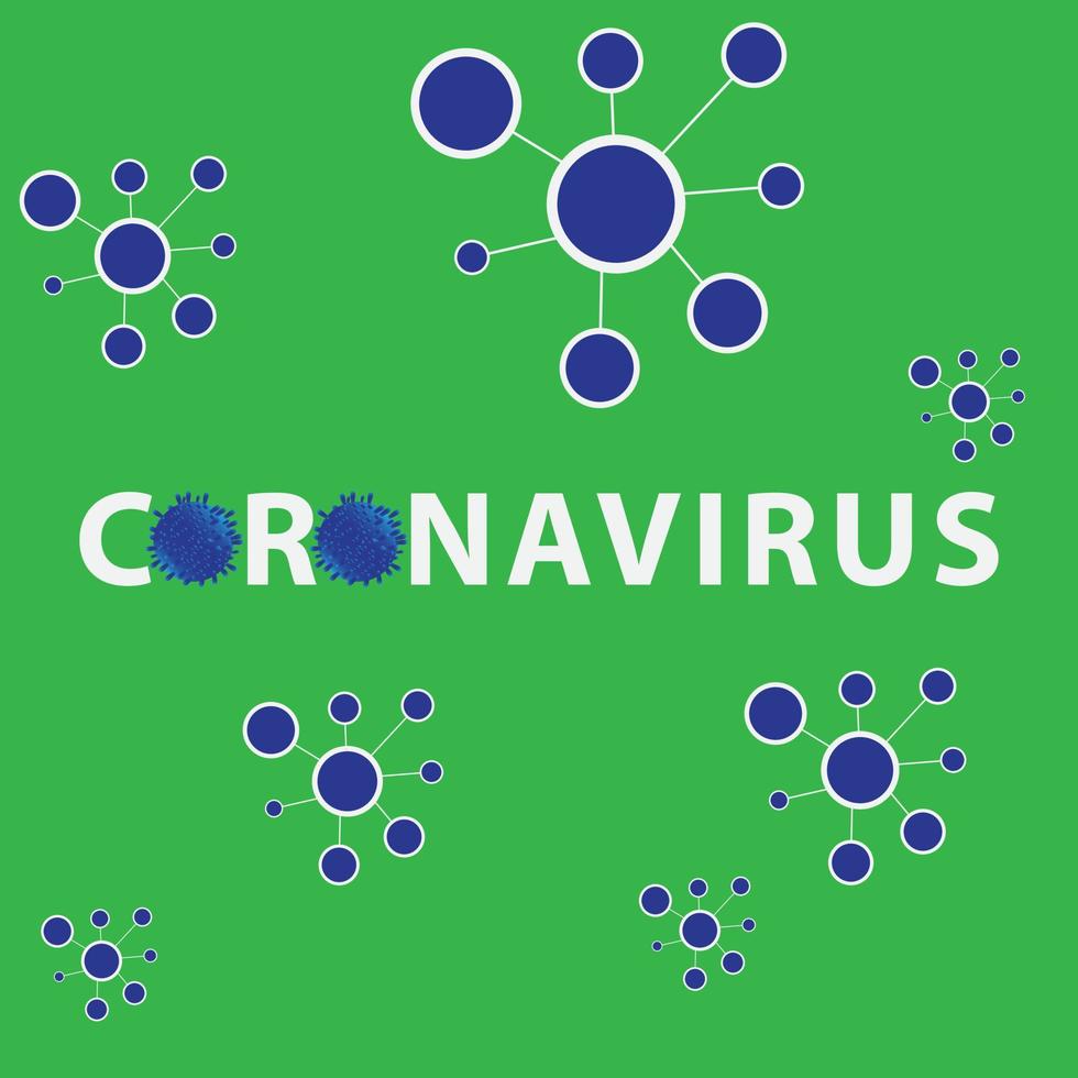 text- und vektordesign des corona-virus vektor