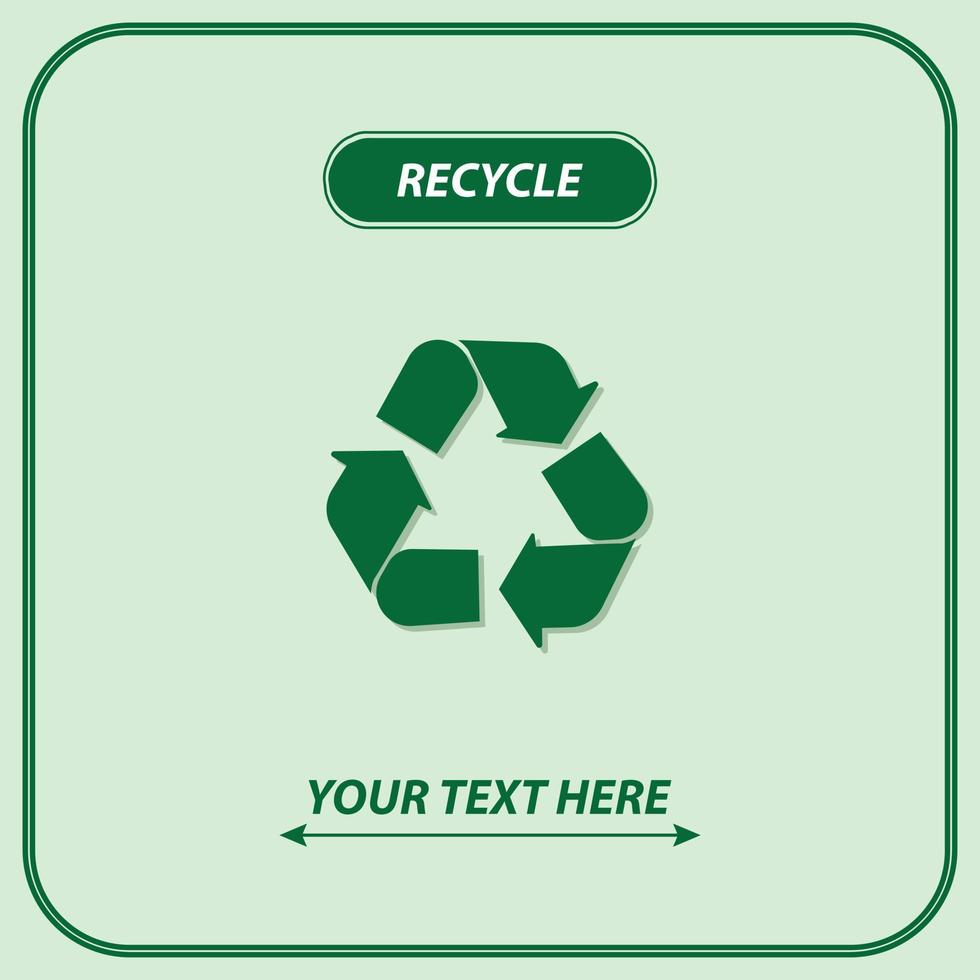 grön pilar återvinna eco symbol vektor illustration