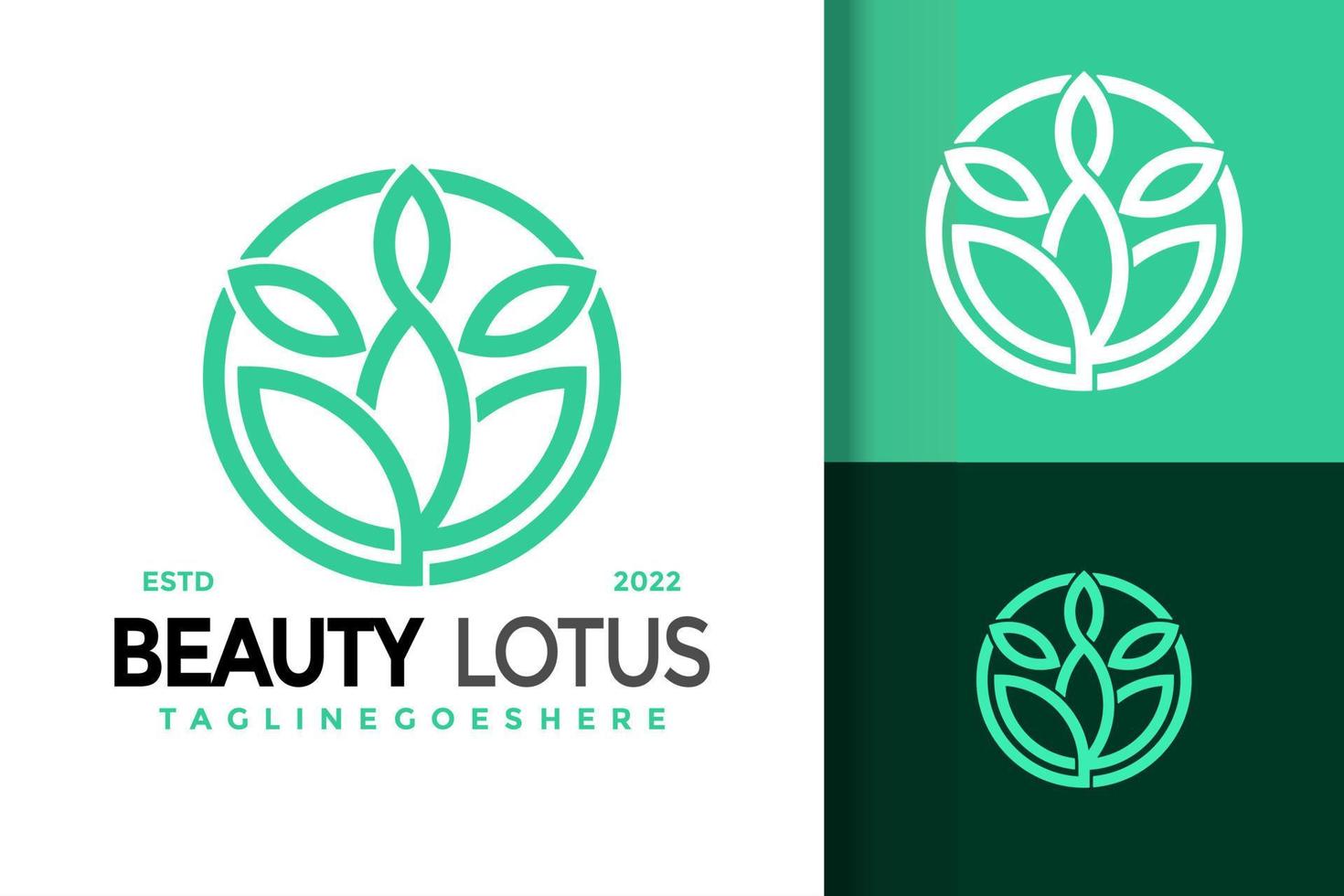 skönhet lotus blommor logotyp design, varumärke identitet logotyper vektor, modern logotyp, logotyp mönster vektor illustration mall