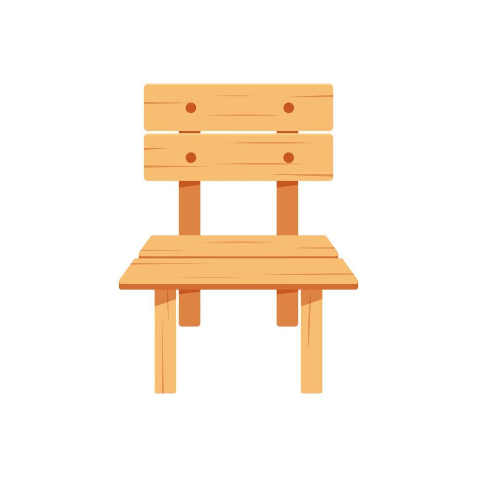 trä- stolar vektor isolerat på vit bakgrund