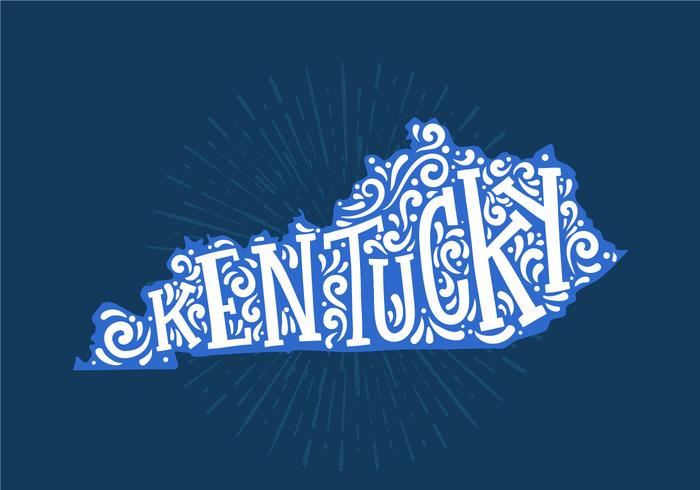 Zustand der Kentucky-Beschriftung vektor