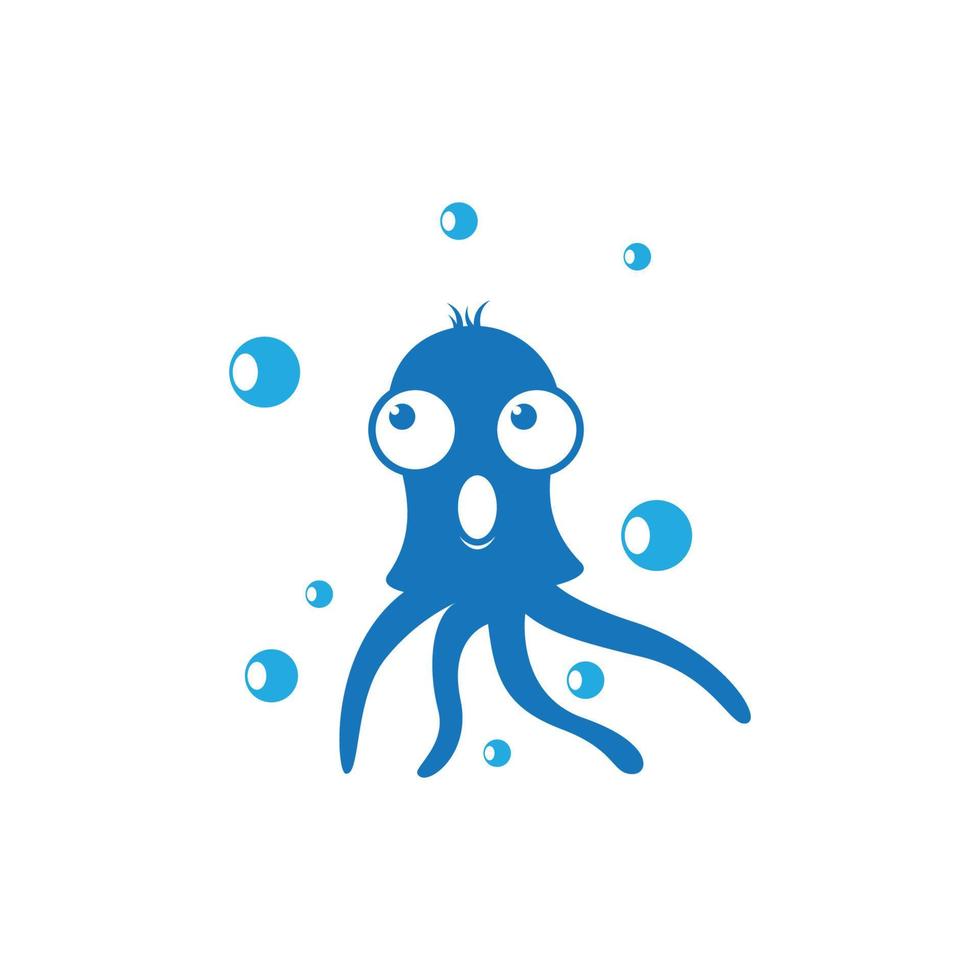 bläckfisk symbol vektor ikon illustration