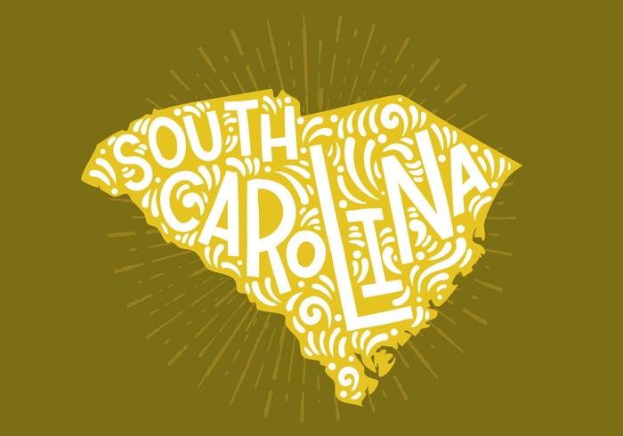 South Carolina State Lettering vektor