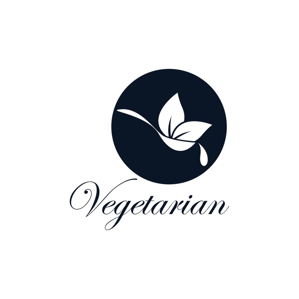 Vektorsymbol für vegetarisches Essen vektor