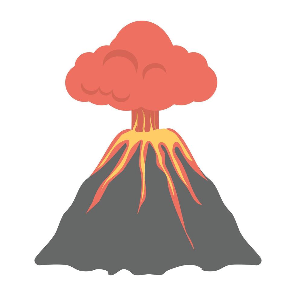 trendige Vulkankonzepte vektor