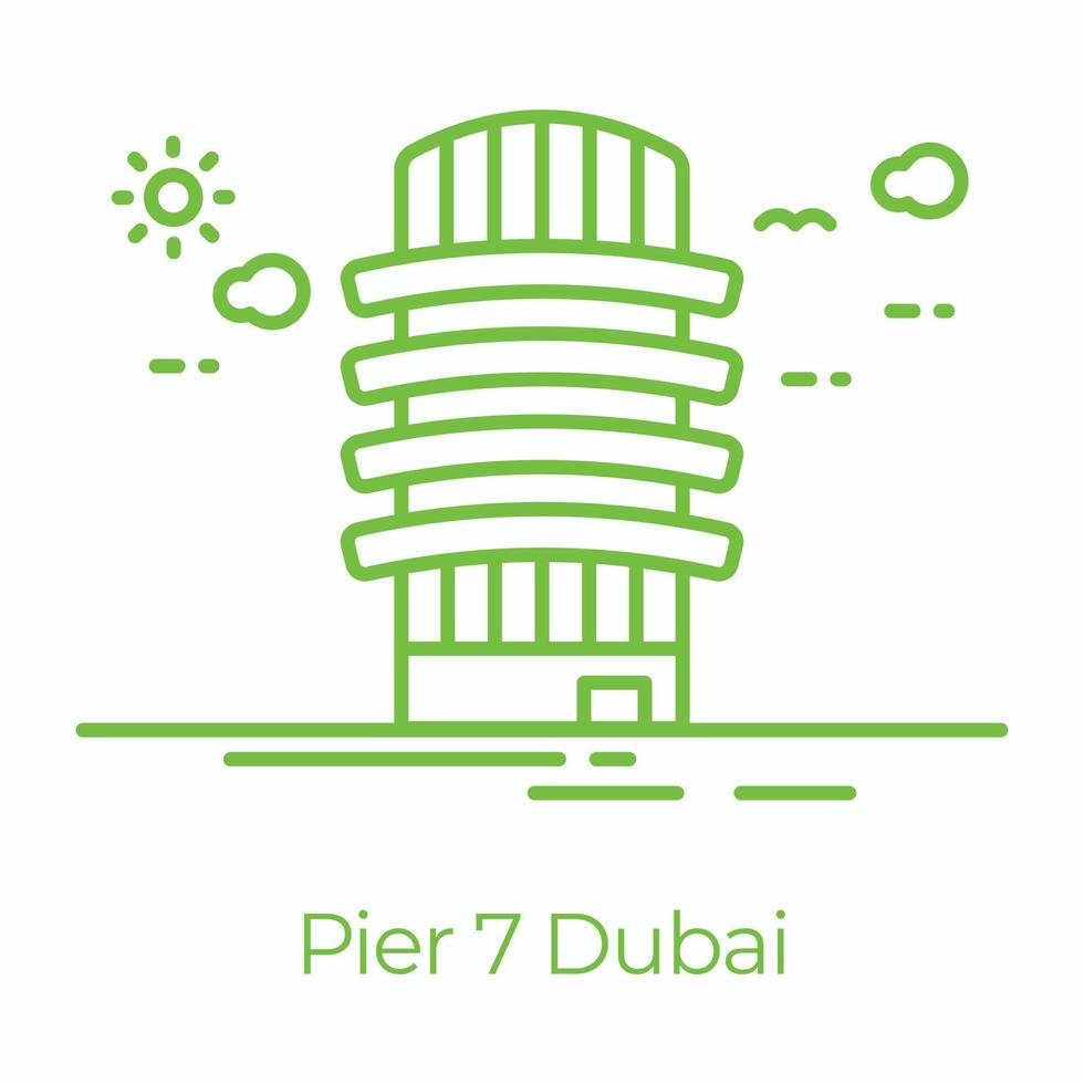 Pier 7 Dubai vektor