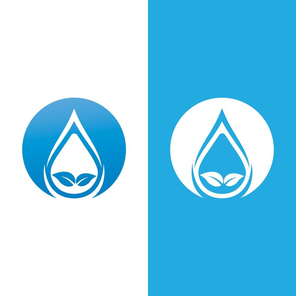 Wassertropfen-Logo-Schablonenvektor vektor