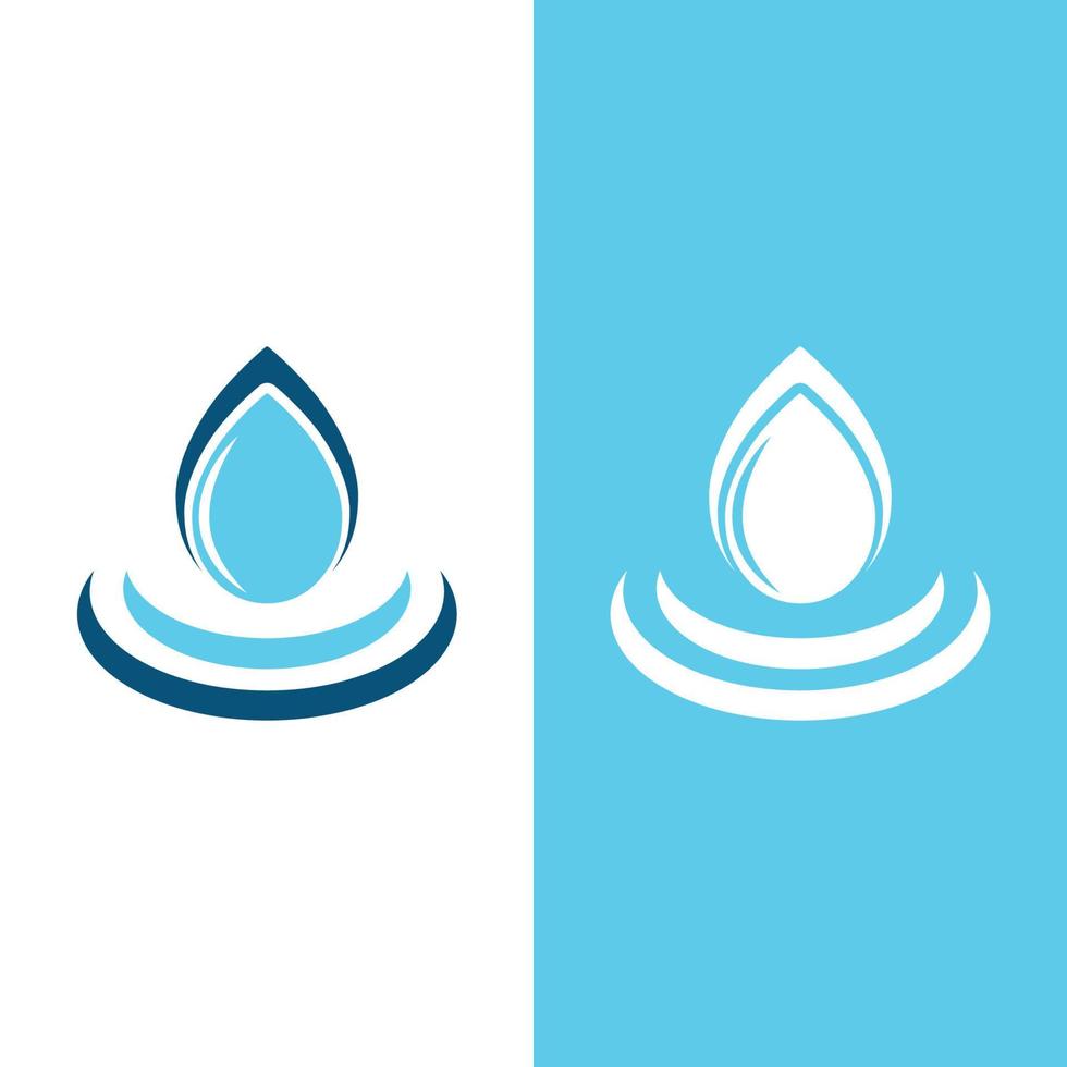 Wassertropfen-Logo-Schablonenvektor vektor