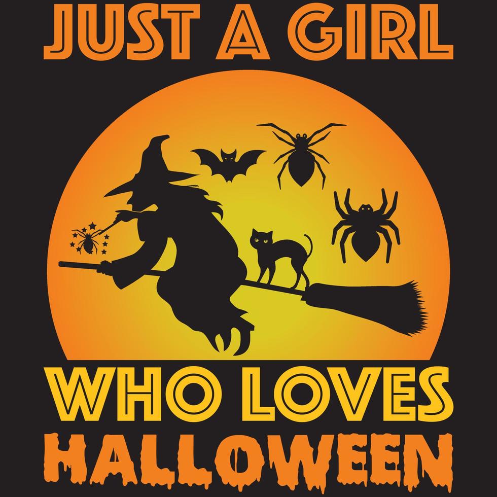 nur ein Mädchen, das Halloween liebt vektor
