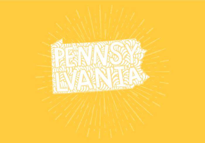 Pennsylvania statsbokstäver vektor