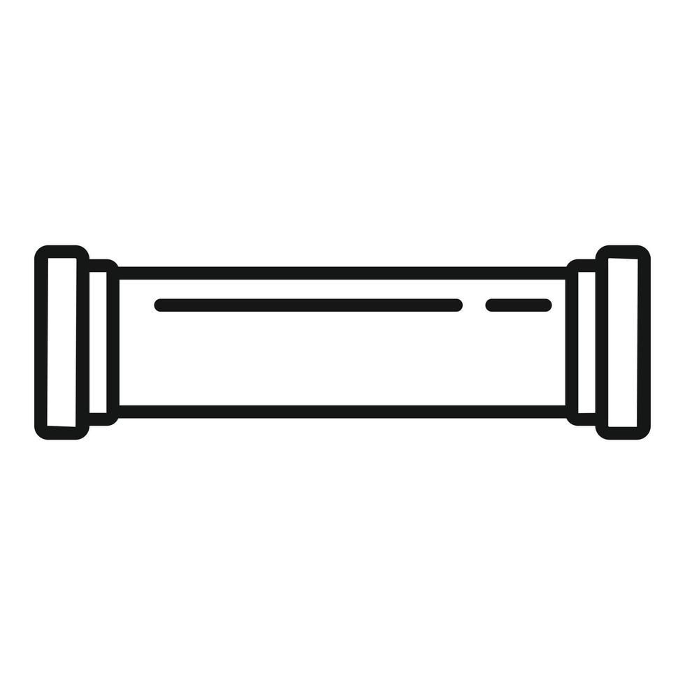 PVC-Rohr-Symbol-Umrissvektor. Metallrohr vektor