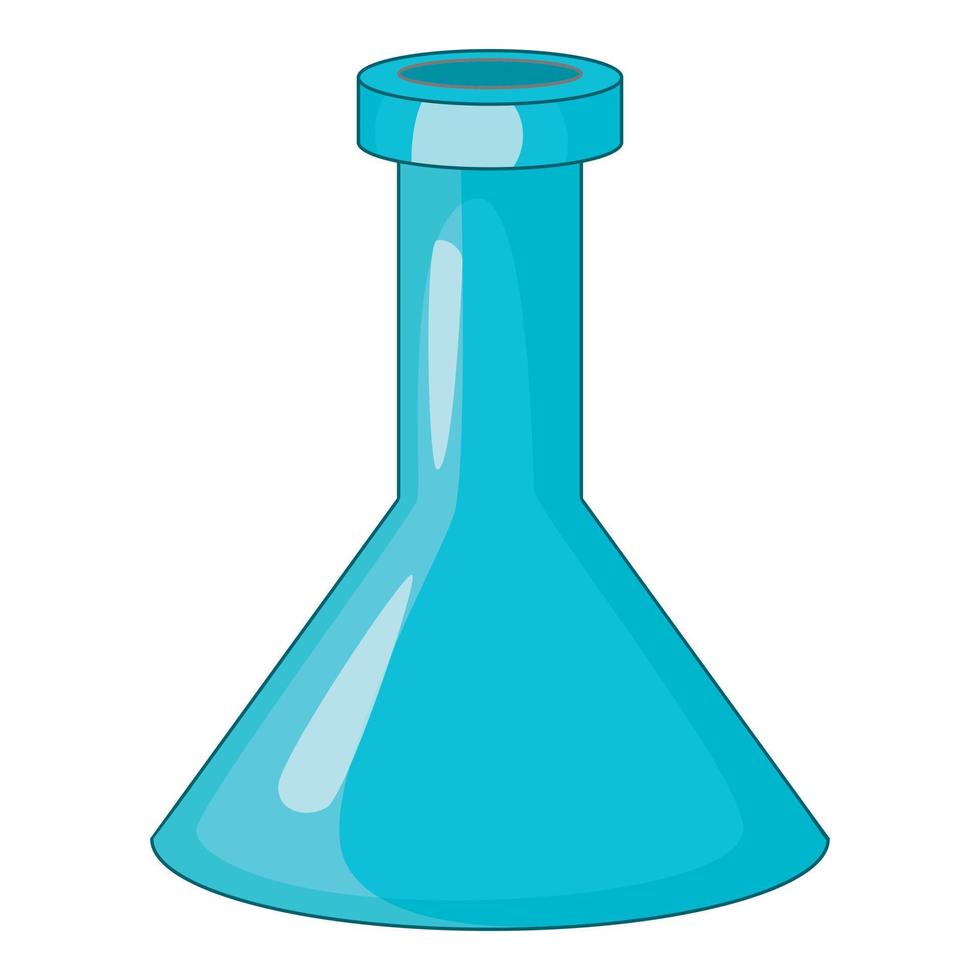 kemisk flaska ikon, tecknad serie stil vektor