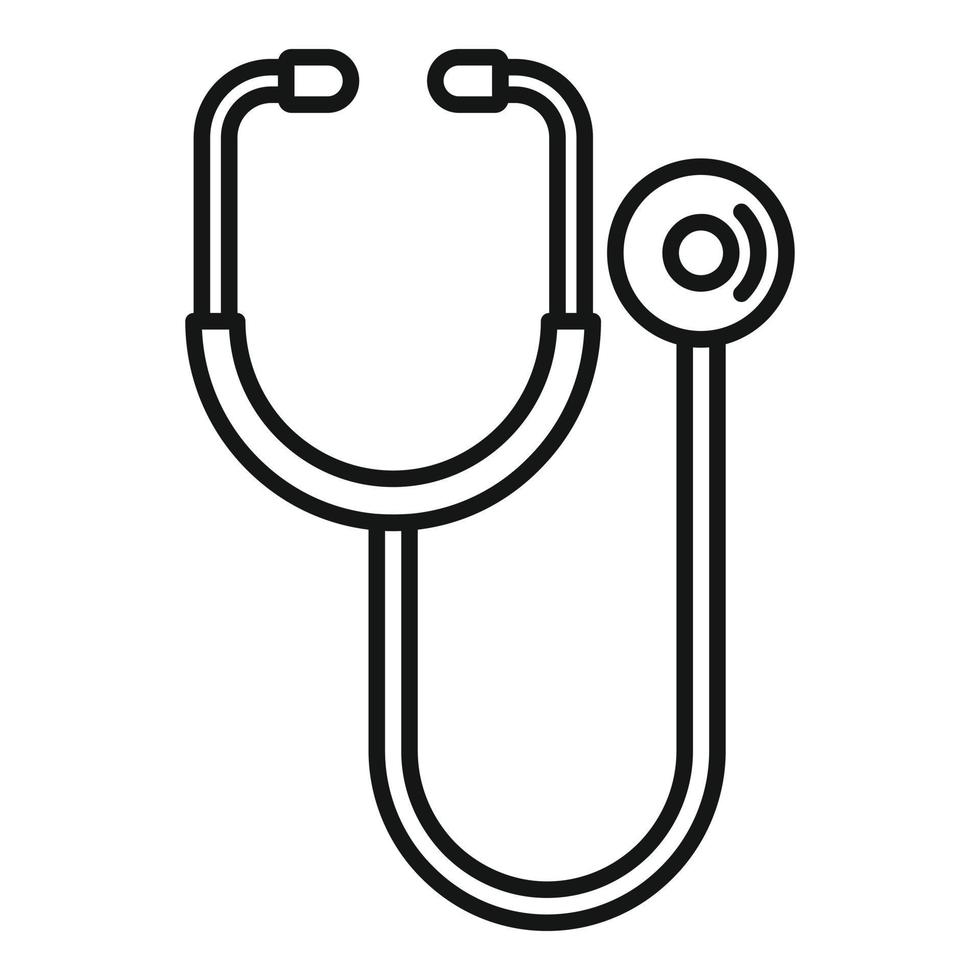 Arzt Stethoskop Symbol Umrissvektor. familiäre Gesundheit vektor