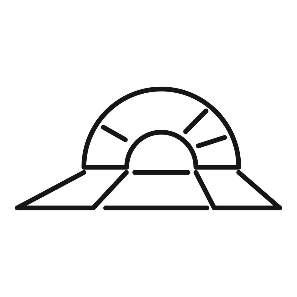 Autobahntunnel Symbol Umrissvektor. Auto Straße vektor