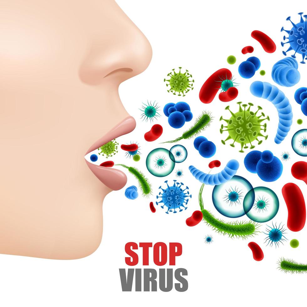 Stoppen Sie das Virus-Poster vektor