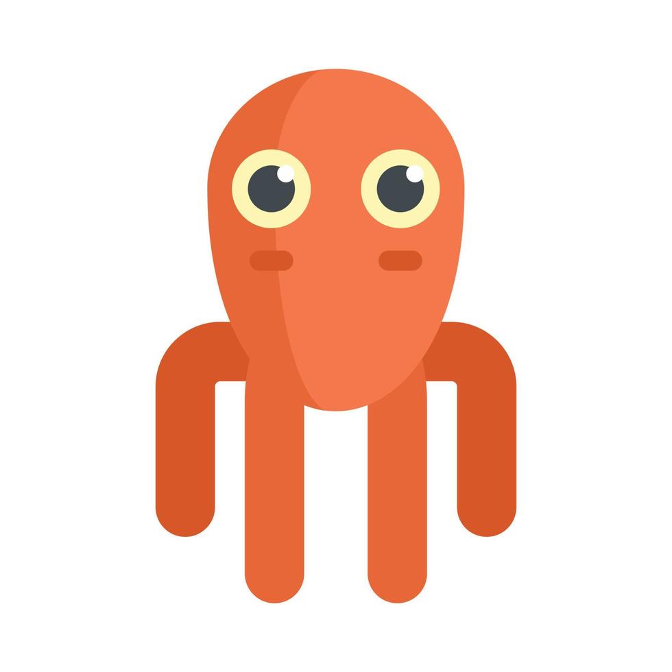 Oktopus-Spielzeug-Symbol flach isolierter Vektor