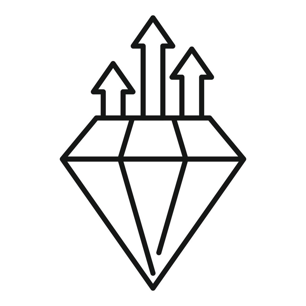 diamant möjlighet ikon översikt vektor. företag Framgång vektor