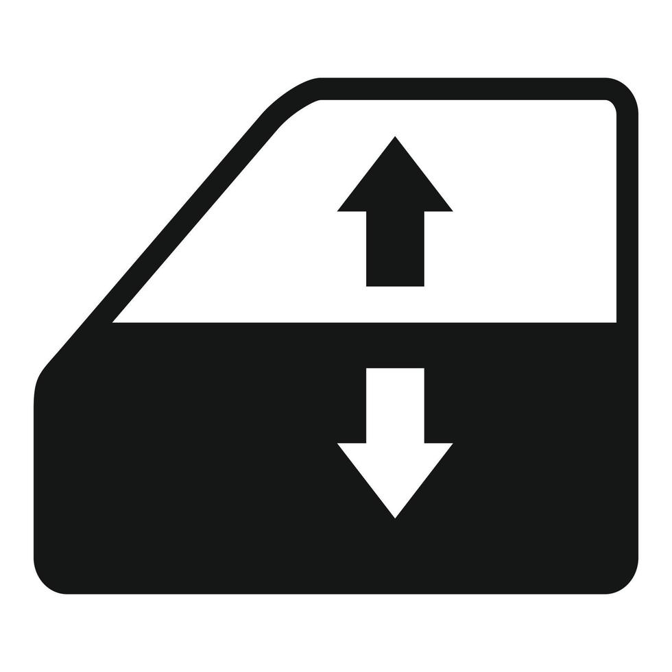 Auto bewegen Fenstersymbol einfachen Vektor. Ersatzmotor vektor