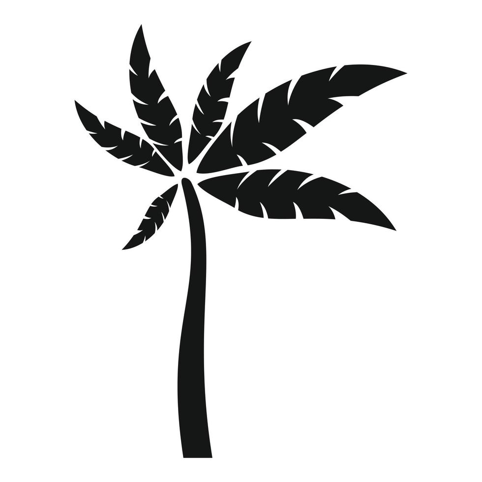 Insel Palme Symbol einfacher Vektor. Kokusnuss-Palme vektor