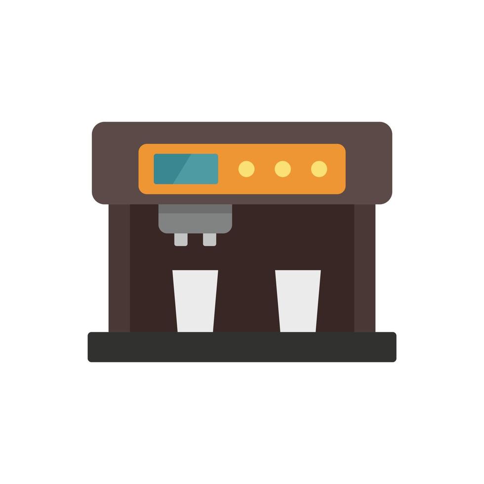 Latte Kaffeemaschine Symbol flach isoliert Vektor
