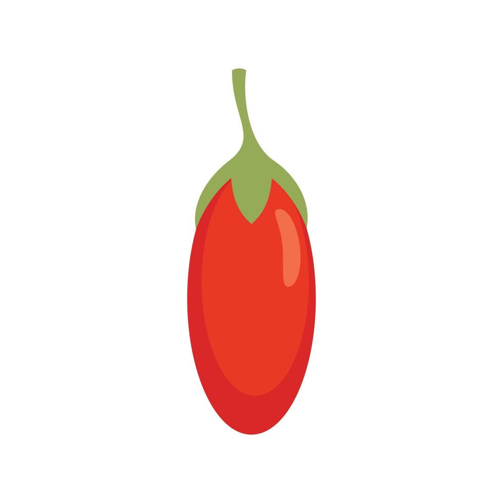 Goji-Beeren-Symbol flach isolierter Vektor