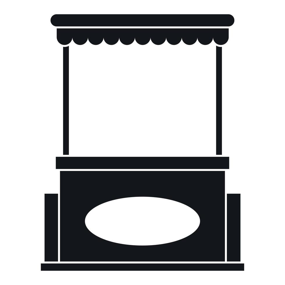 Straßenkiosk-Symbol, einfacher Stil vektor