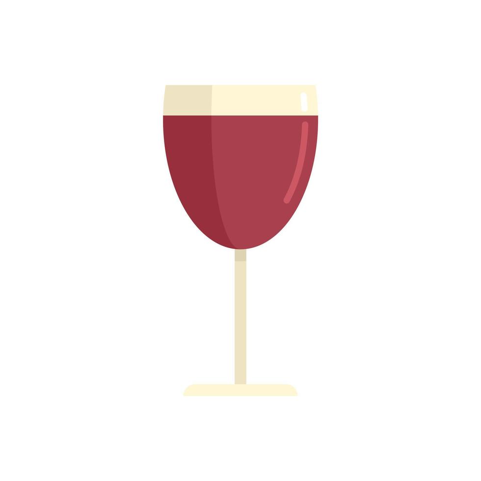 Weinglas Symbol flach isoliert Vektor