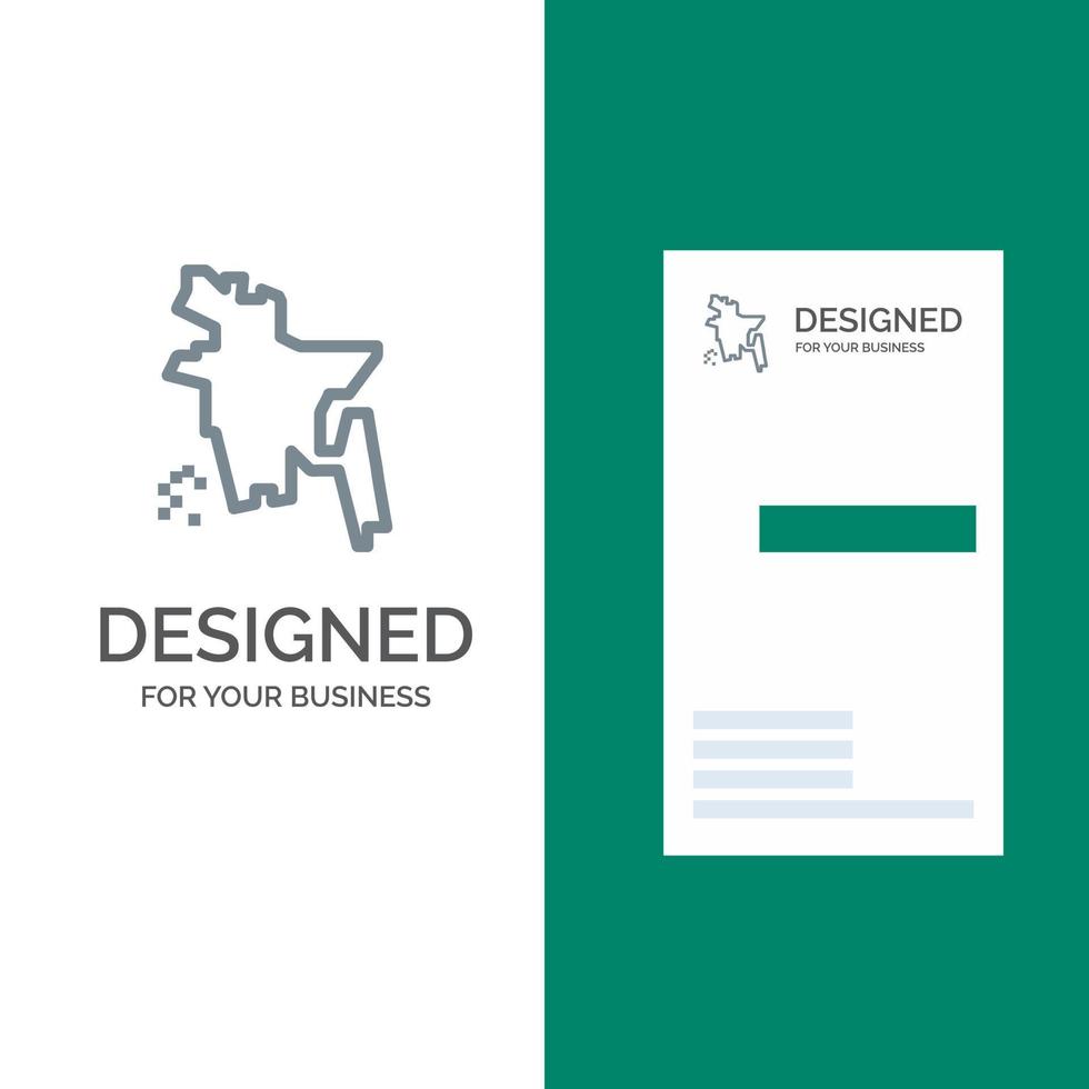 bangladesch bangladesch land bangladesch graues logodesign und visitenkartenvorlage vektor