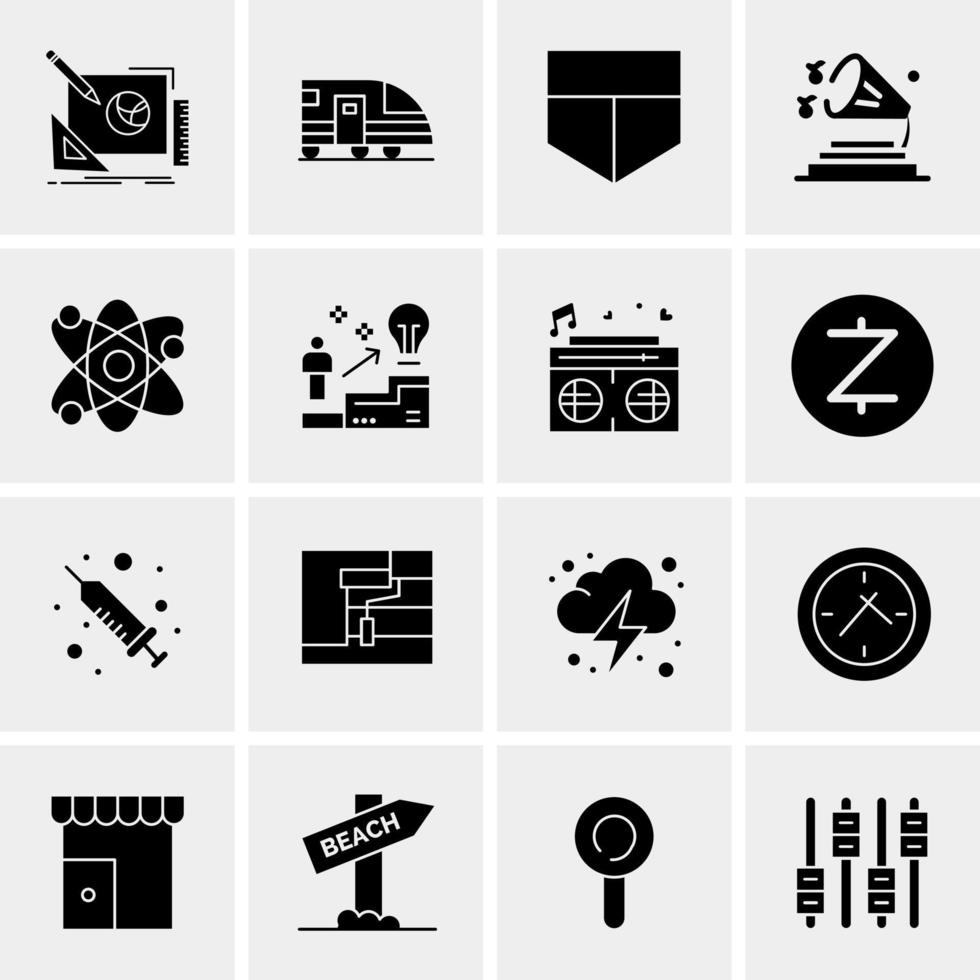 16 universelle Business-Icons Vektor kreative Icon-Illustration zur Verwendung in Web- und Mobilprojekten