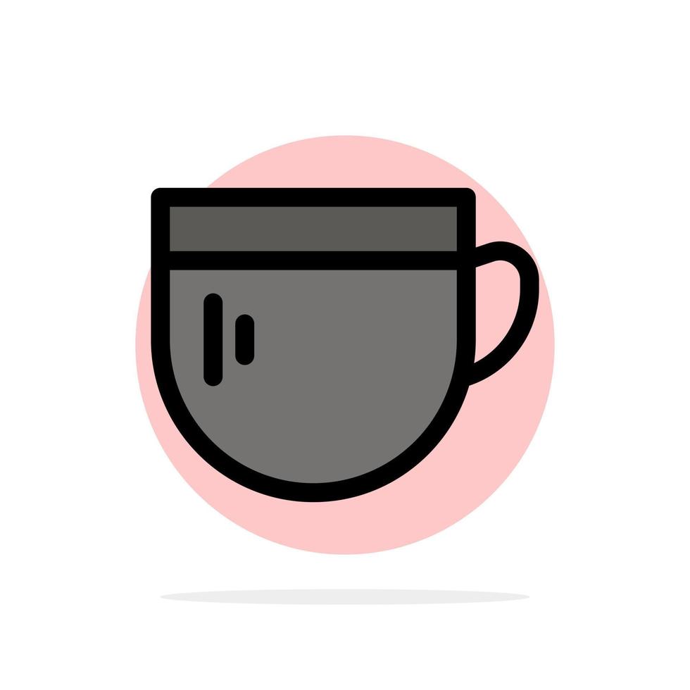 kopp te kaffe grundläggande abstrakt cirkel bakgrund platt Färg ikon vektor