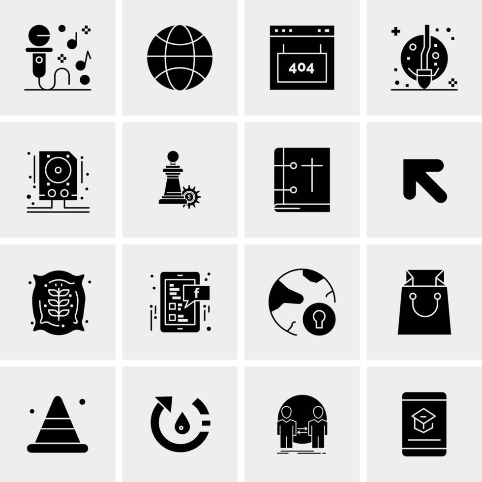 16 universelle Business-Icons Vektor kreative Icon-Illustration zur Verwendung in Web- und Mobilprojekten