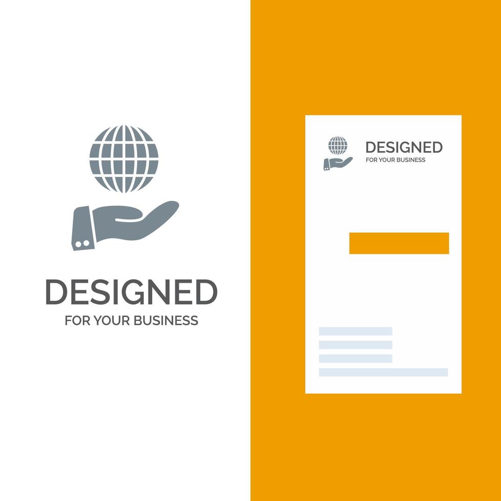 Business Global Modern Services graues Logo-Design und Visitenkartenvorlage vektor