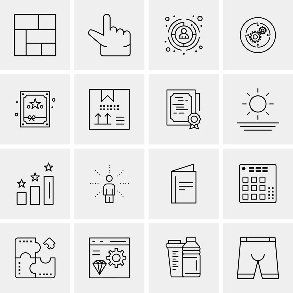 16 universelle Business-Icons Vektor kreative Icon-Illustration zur Verwendung in Web- und Mobilprojekten