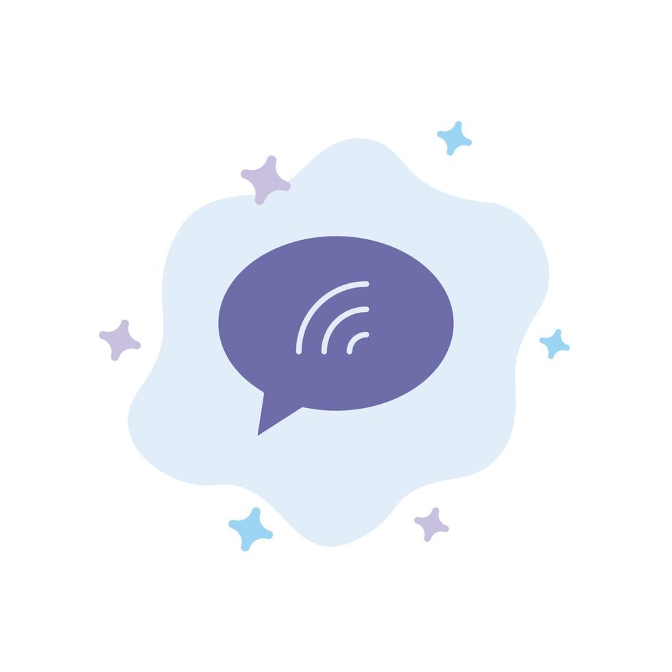 meddelande chatt chattar sand blå ikon på abstrakt moln bakgrund vektor